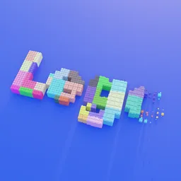 3D Lego Text Animation