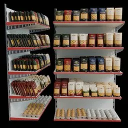 Arranged Raw Store Display