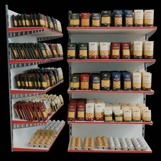 Arranged Raw Store Display