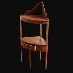 1800s Wooden Corner Side Table