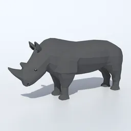 Low Poly Rhinoceros