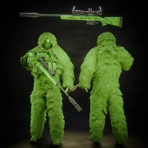 Ghillie Suit Sniper (Rigged)