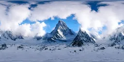 Snow Mountain Landscape Clouds