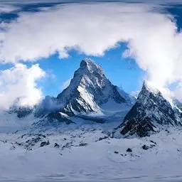 Snow Mountain Landscape Clouds