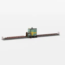 "3D model of a low-poly industrial wood sawmill, ideal for Blender 3D projects involving sawmills or logging."