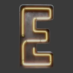 Neon Letter E