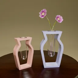 Simple Vase Shape Flower Set