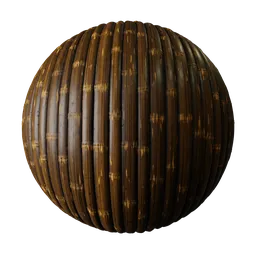 Brown bamboo wall