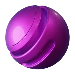 Purple iridescent car paint material with reflective flakes for Blender 3D, procedural PBR shader.