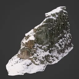Snow Covered Rock Photoscan