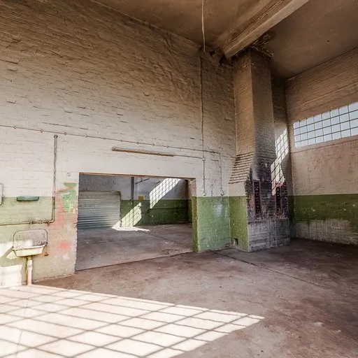 Photorealistic 3D factory scene with adjustable sky for Blender, ideal for creative projects.
