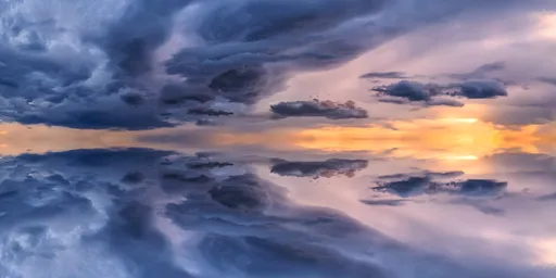 Infinite Real Sky - Cloudy Sunrise