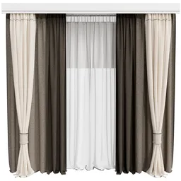 MI Silk And Cotton Curtain Set