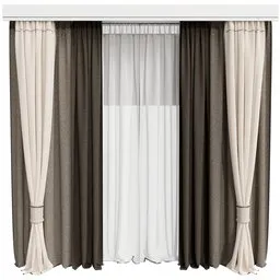 MI Silk And Cotton Curtain Set