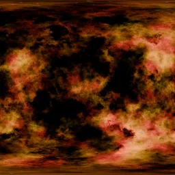 Orange Nebula in Deep Dark Space