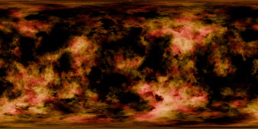 Orange Nebula in Deep Dark Space