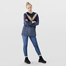 Young Blonde with crossed arms