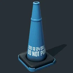Traffic Cone Blue