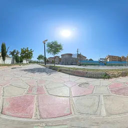 HDRi  Sunlit Plaza Pathway