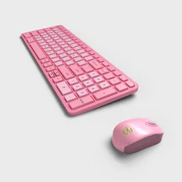 Keyboard and Mouse pink