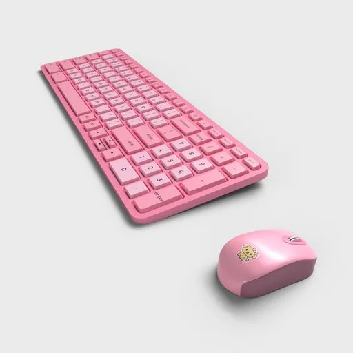Keyboard and Mouse pink