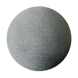 High-quality seamless dark grey fabric texture for Blender 3D with displacement node option, ready to rescale and enhance PBR workflows.