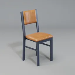 Leather dining chair