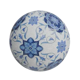 Floral mosaic tile