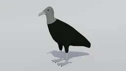 Low poly Black Vulture