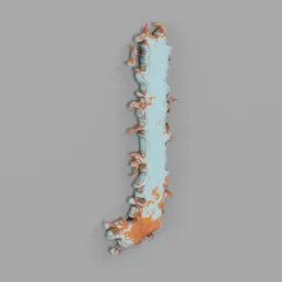 Rough metal Letter J