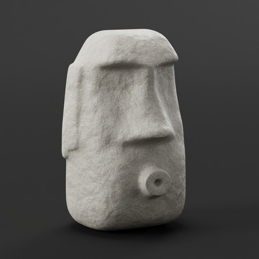 Easter Island Oof Stone Head | Interior Sculptures models | BlenderKit