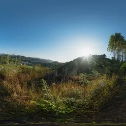 Hilltop at sunset and dusk