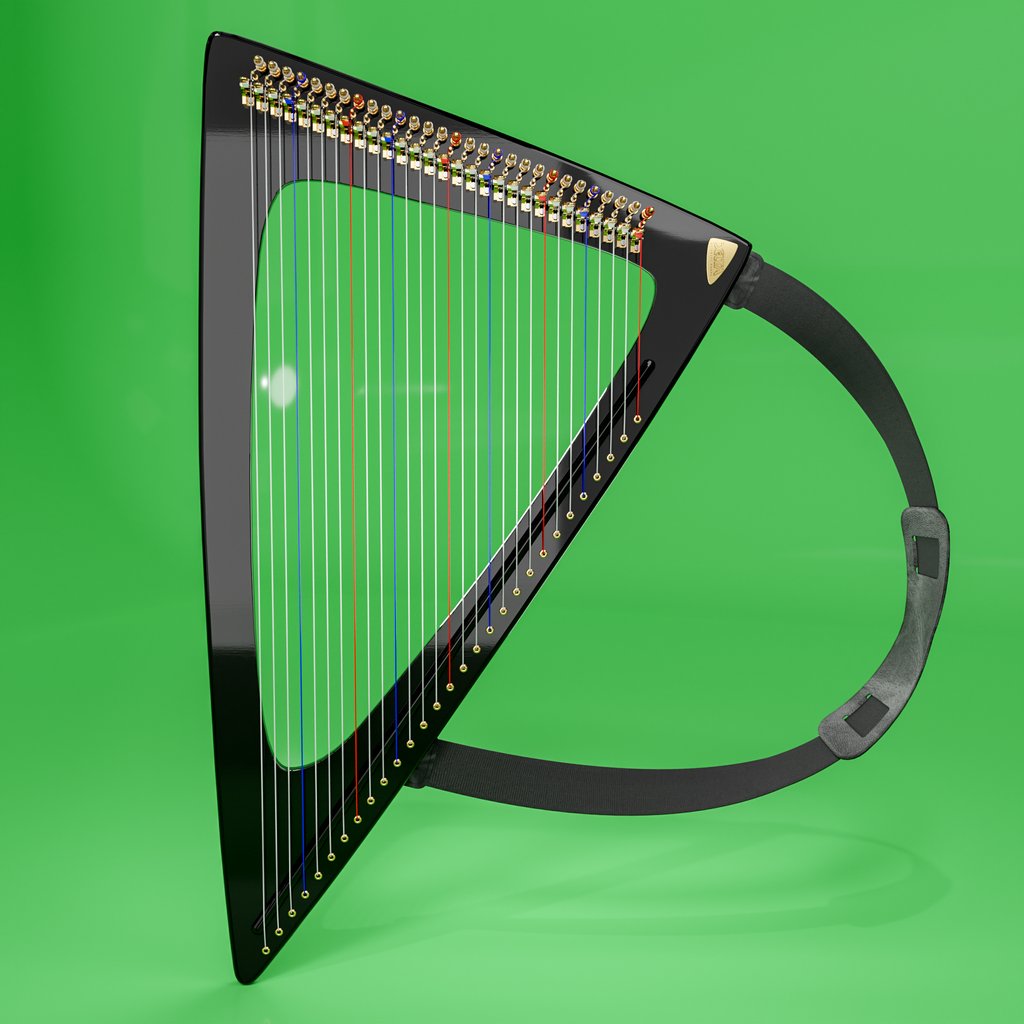 Salvi Electric Harp X Delta | FREE Musical Instruments models | Blendkit