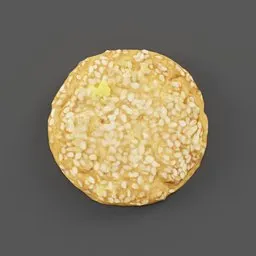 Highly detailed 3D model of a sprinkled cookie with realistic textures for Blender rendering.