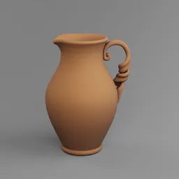 Rustic Terracotta Clay Pitcher