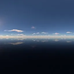 Blue sky, white clouds, and the sea.exr