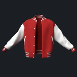 Red Varsity Jacket (Open)