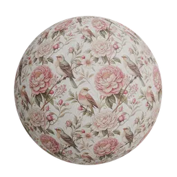 Vintage style bird wallpaper