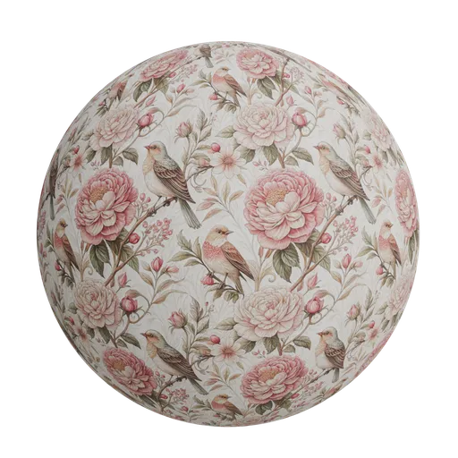 Vintage style bird wallpaper
