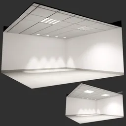 Automatic ceiling with lightning