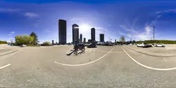 Mall City Parking Lot Sunny Day