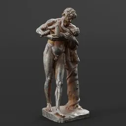 statue of Silenus and baby dionysus