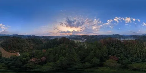 Cirrus sunset sky HDRI