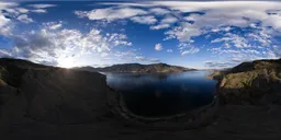 Aerial Sunset at Lake