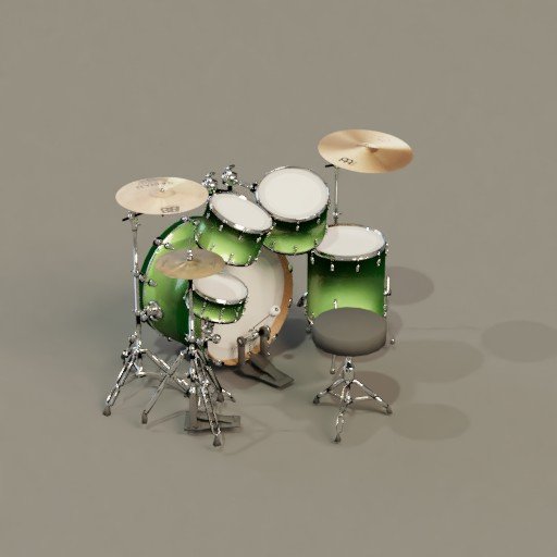 BlenderKit Download the Drumset model