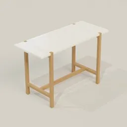 Modern White and Wood Coffee Table