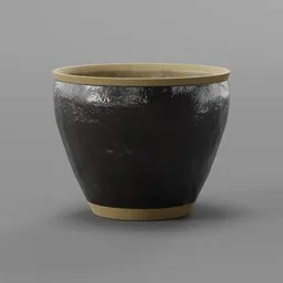 3D-rendered ancient Chinese water vat, game-ready design, optimized for Blender with detailed textures and lighting.