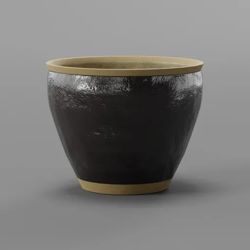 3D-rendered ancient Chinese water vat, game-ready design, optimized for Blender with detailed textures and lighting.