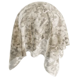 Procedural desert camo fabric PBR material for Blender, preset for easy configuration, ideal for 3D modeling and rendering.