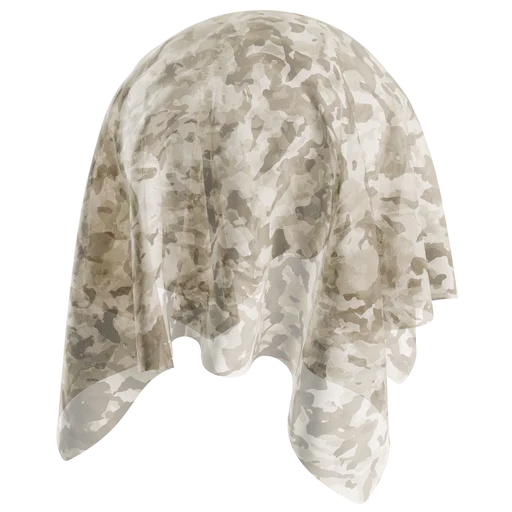 Procedural desert camo fabric PBR material for Blender, preset for easy configuration, ideal for 3D modeling and rendering.